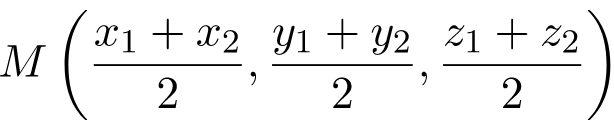 formula del punto medio de un segmento 3d